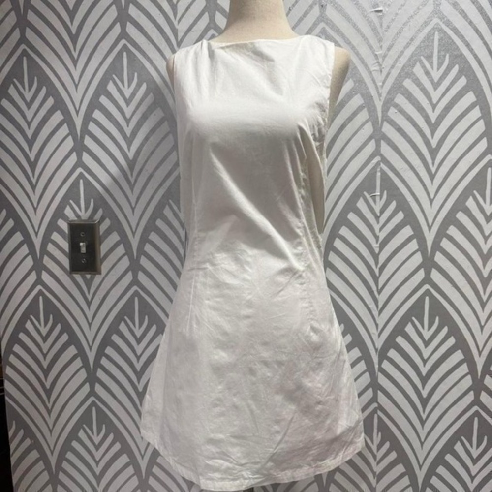 Princess Polly Yumiko White Sleeveless Mini Dress/Romper Boat Neck A-Line 8 - Picture 2 of 8